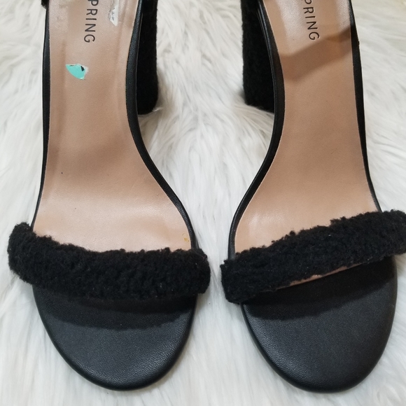 Call It Spring Black Chunky Heel Open Toe Sandals Adjustable Ankle Straps.8.5 - Picture 6 of 17